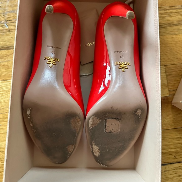 Prada Bright Red Shoes - Picture 5 of 5